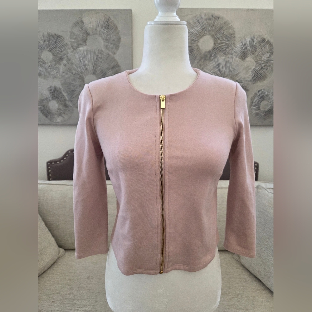 🌹 PHILOSOPHY 🌹 Ponte Zip Pink Front Jacket - (XSP) - Picture 7 of 16